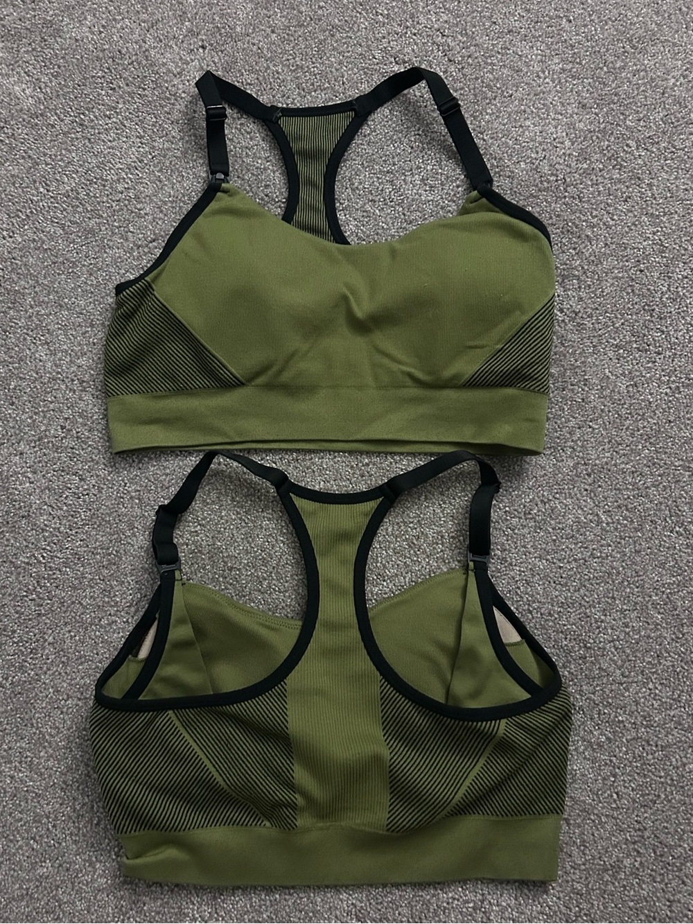 Olive Green NURSING Racerback Sports Bra